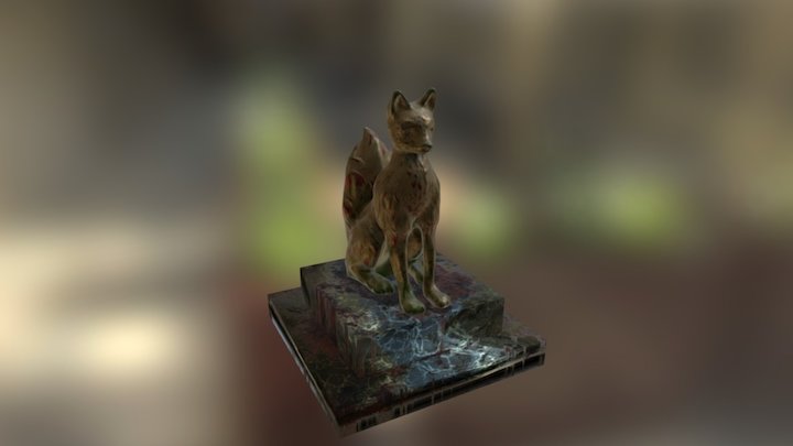 Kitsune Statue 3D Model