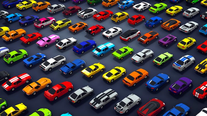 DRIVE: Low Poly Cars 3D Model