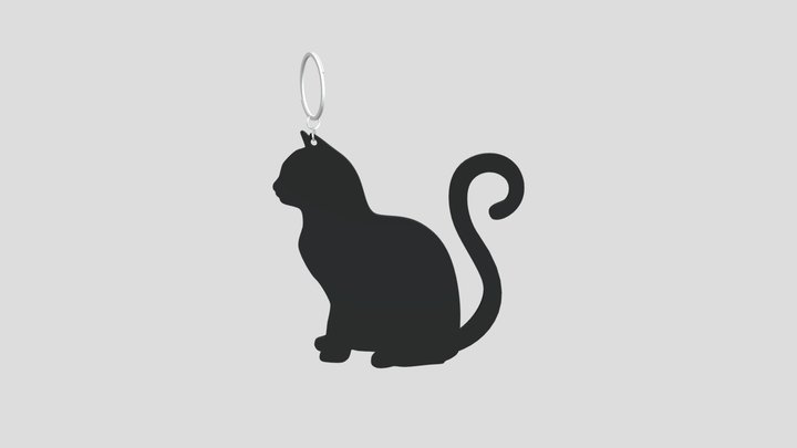 Cat Keychain To Print 3D (STL) 3D Model