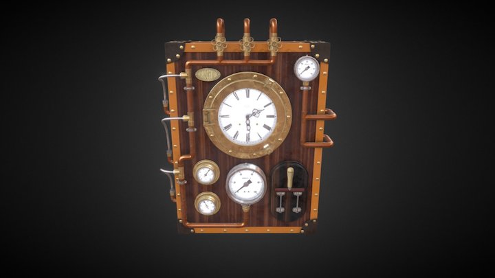 Steampunk_Clock 3D Model