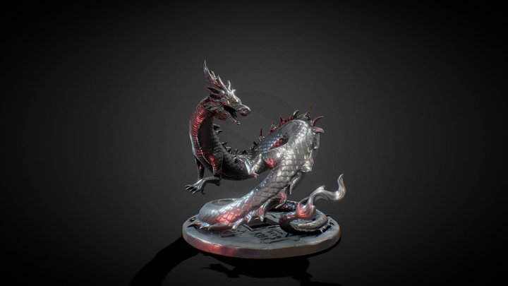 Dragon Statue 3D Model