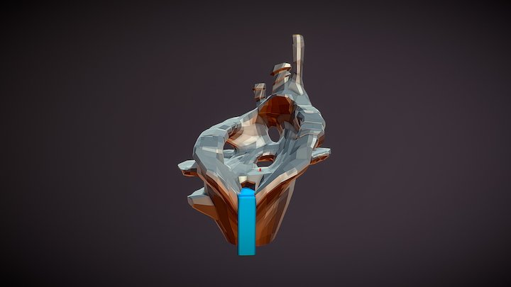 Low Poly Aesthetic Mountain Top (version 10) 3D Model