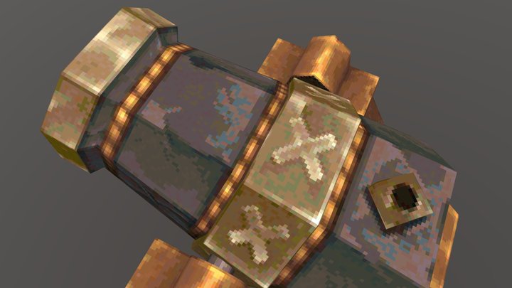 Lowpoly Cannon 3D Model
