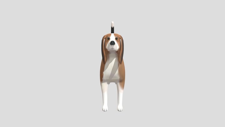 Cartoon Beagle 3D Model