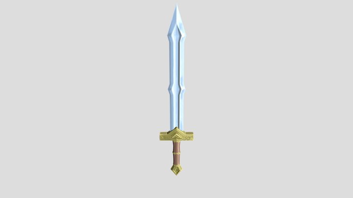 Low-poly Sword stylized 3D Model