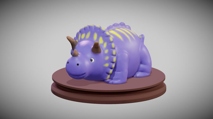 Triceratops Toy 3D Model