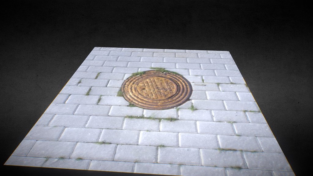 Manholecover - Retopology - Photogrammetry - 3D model by nuFF3 [8537c7c ...