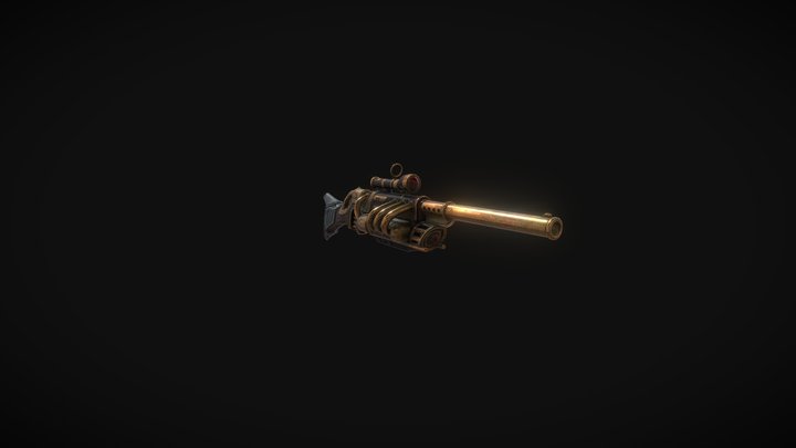 Rifle Steampunk 3D Model