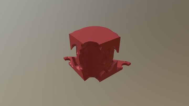 Smoothed Topology Removed Hub Quarter 3D Model