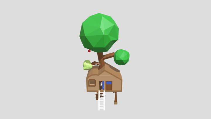 TREE HOUSE LOWPOLY 3D Model