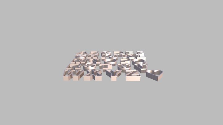 Cookie Cutters (Arial Bold) 3D Model