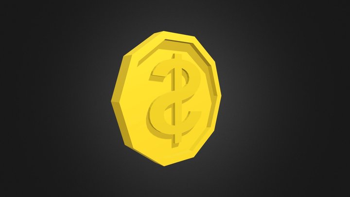 Golden Coin 3D Model