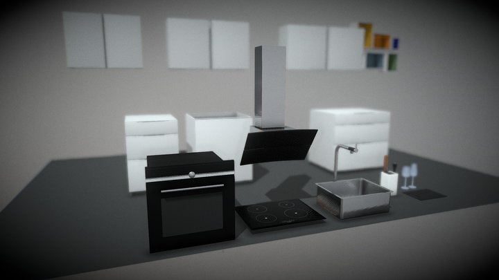 Kitchen modules for Game & ArchViz. 3D Model