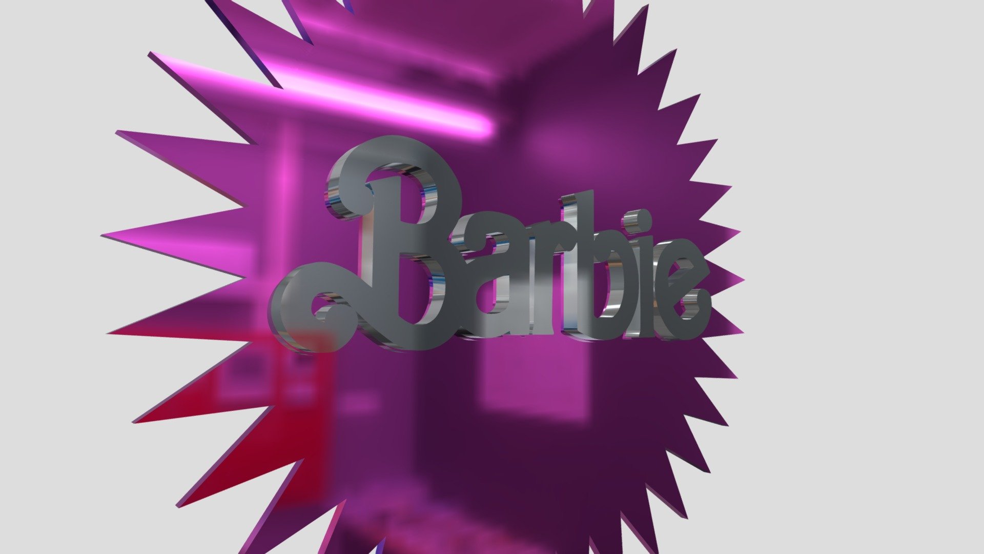 Barbie Logo 3d Metalized - 3D Model By Vmmaniac [853ac5e] - Sketchfab