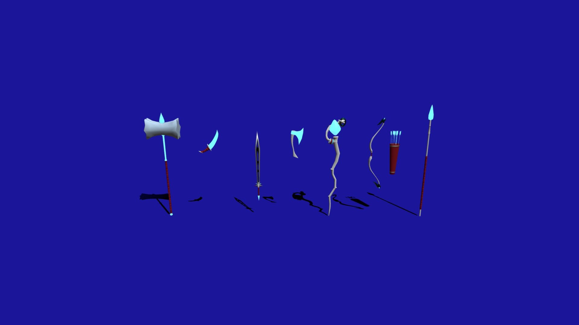 A set of weapons