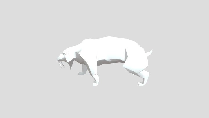 Sabretooth Tiger 3D Model