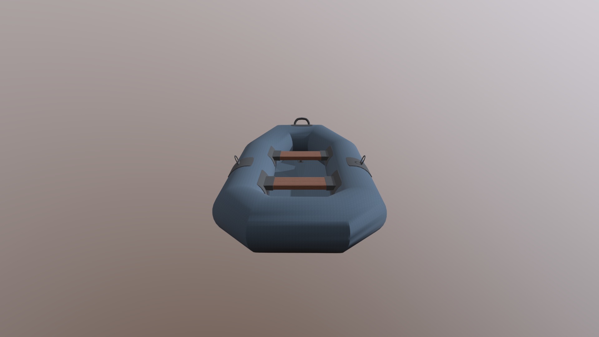 3D model Rubber Boat - This is a 3D model of the Rubber Boat. The 3D model is about a small blue and white object.
