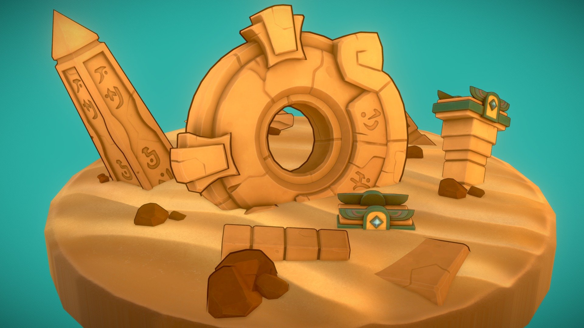 Desert Ruins Download Free 3D model by Ergoni [853fc52] Sketchfab