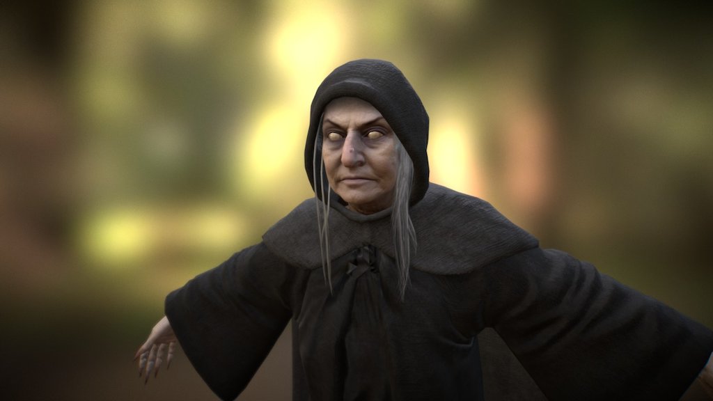 Old witch - 3D model by Szyx.