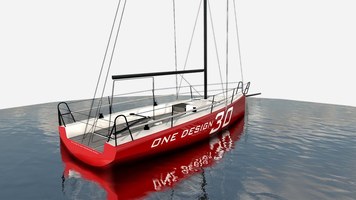 WIP 30ft One Design Racing Yacht C&C30 3D Model