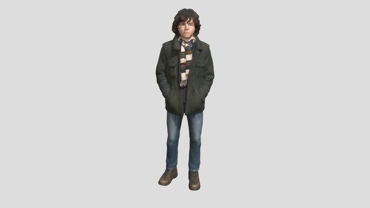 17_ Andre_green_army_jacket_obj – Gratis 3D-model STL