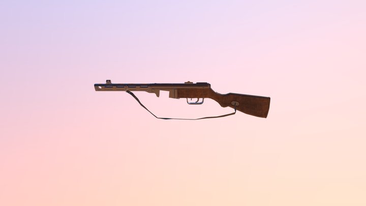PPSh41 smg 3D Model