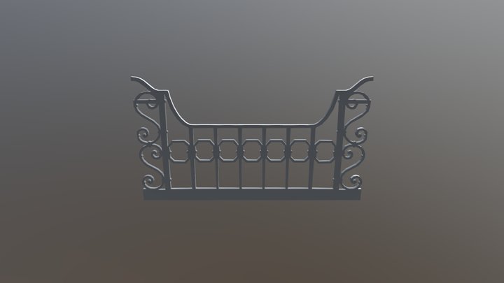 Tileable Fence from German Town 3D Model