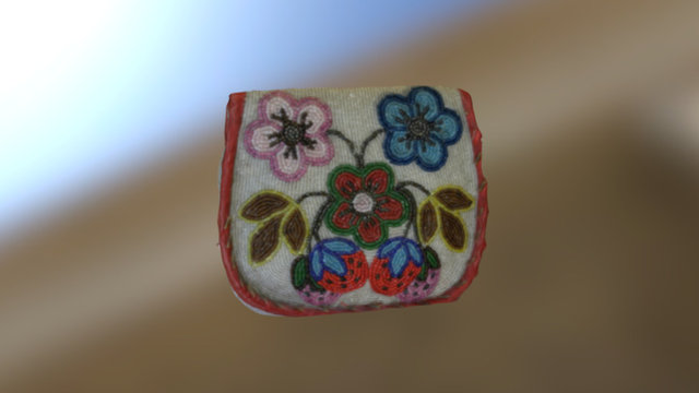 037: Strawberry Beaded Purse 3D Model