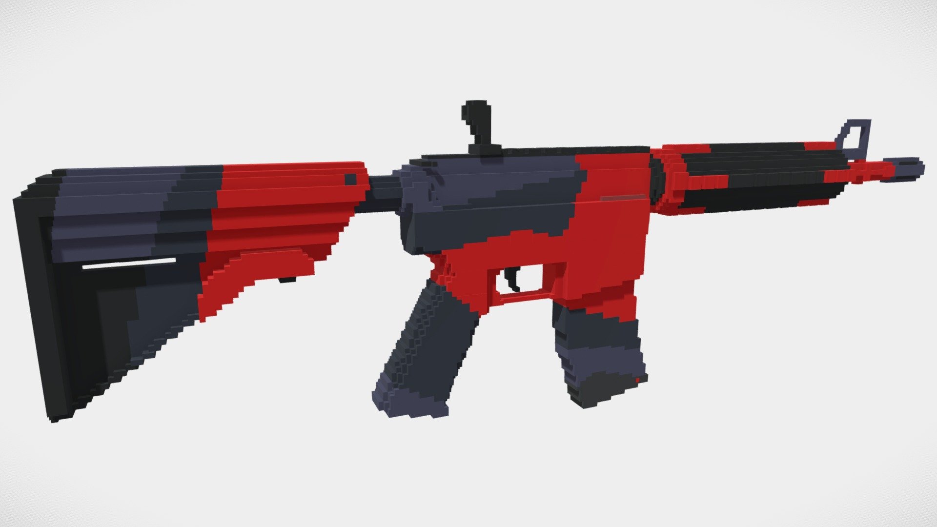 M4A4 Evil Daimyo (csgo) • Voxel Buy Royalty Free 3D model by M E U