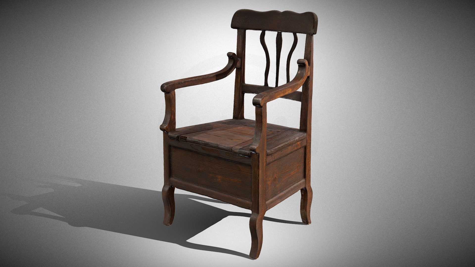 Night chair Download Free 3D model by Virtual Museums of Małopolska (WirtualneMuzeaMalopolski