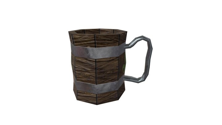 Wooden Mug 3D Model