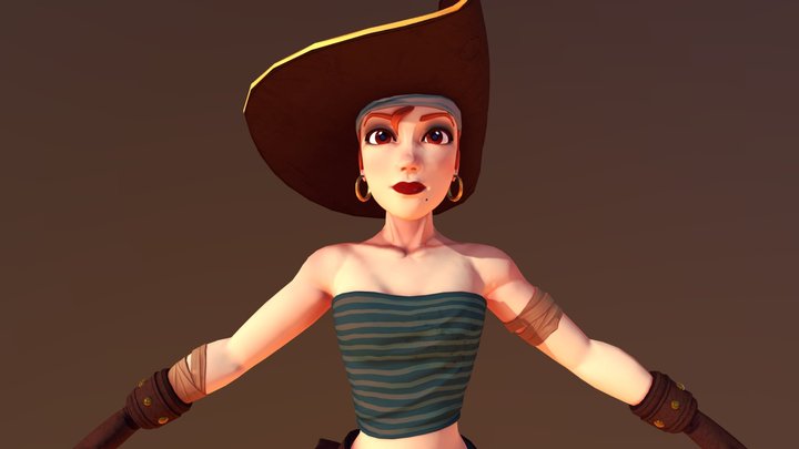 Pirate Woman 3D Model