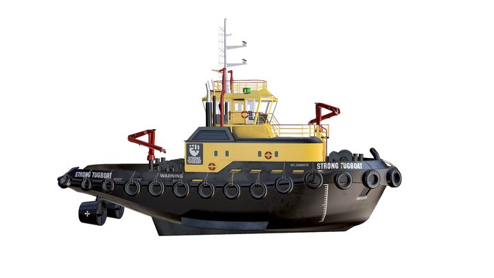 Tugboat lowpoly 3D Model