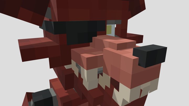Minecraft_unwithered_foxy_fnaf 3D Model