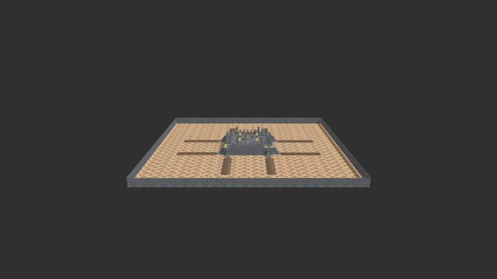 Ruined Castle Scene 3D Model