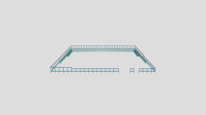 Muro de arrimo Pátio de Maquinas Mirador PR 3D Model
