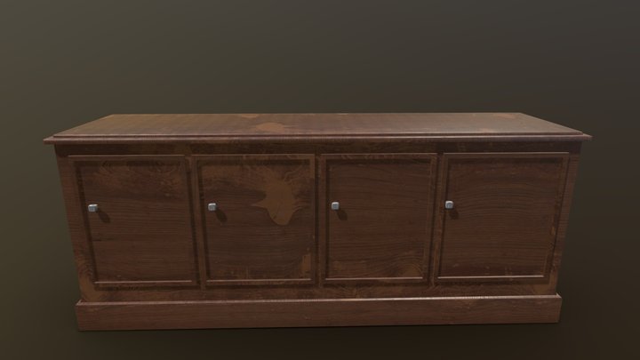 Dresser - Commode / Low Poly - Game Ready