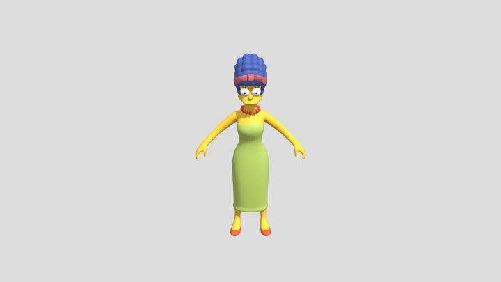 Marge Simpson (Hair down) - Fortnite 3D Model