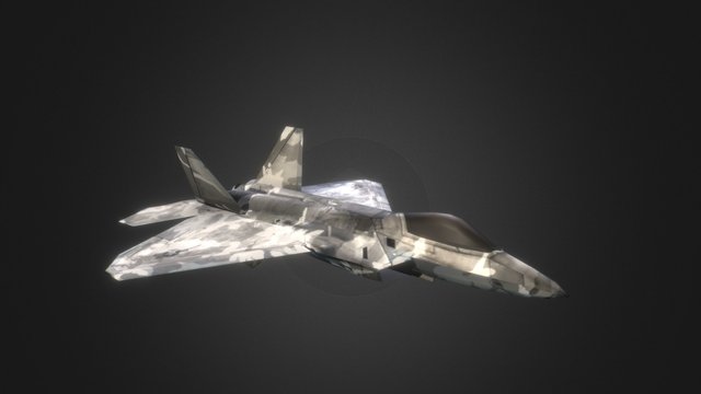F22 Raptor Mobile Skin 3 3D Model