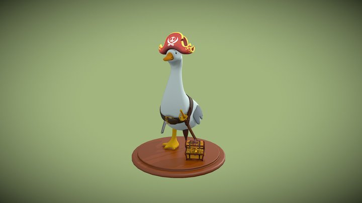 Duck Pirate 3D Model