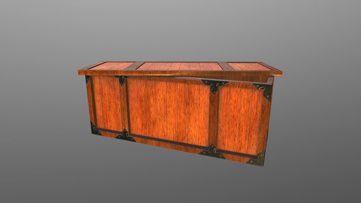 Wooden Crate 3D Model