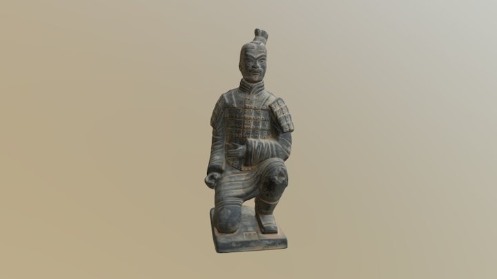 Réplica de soldado de Terracota de Xian 3D Model