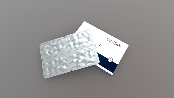 Facial mask 兰亭_神经酰胺修护精萃冻干面膜 3D Model
