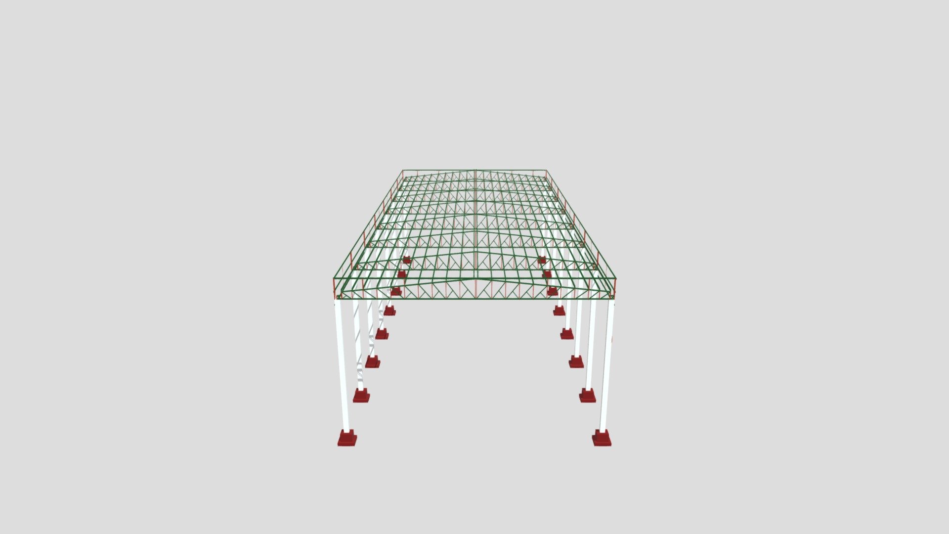 Modelagem Estrutural 3D - Quadra De Tenis
