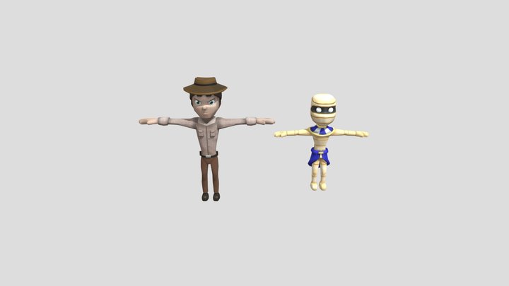 "O Despertar do Faraó" - Personagens 3D Model