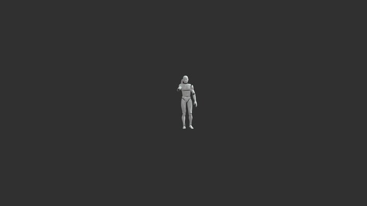 Walks Slowly Talking On The Phone 3 3D Model