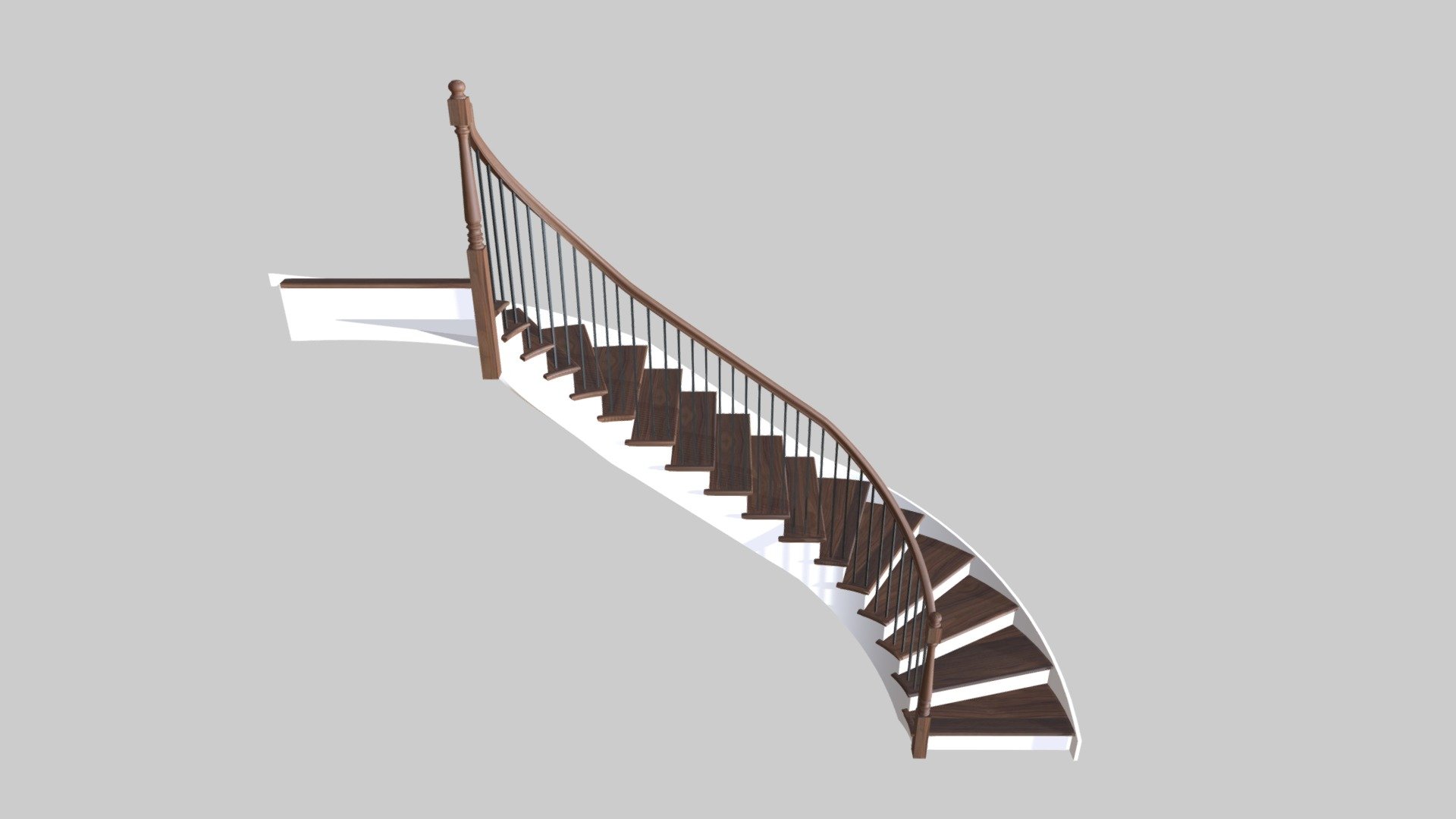 Circular stair - "U" shape