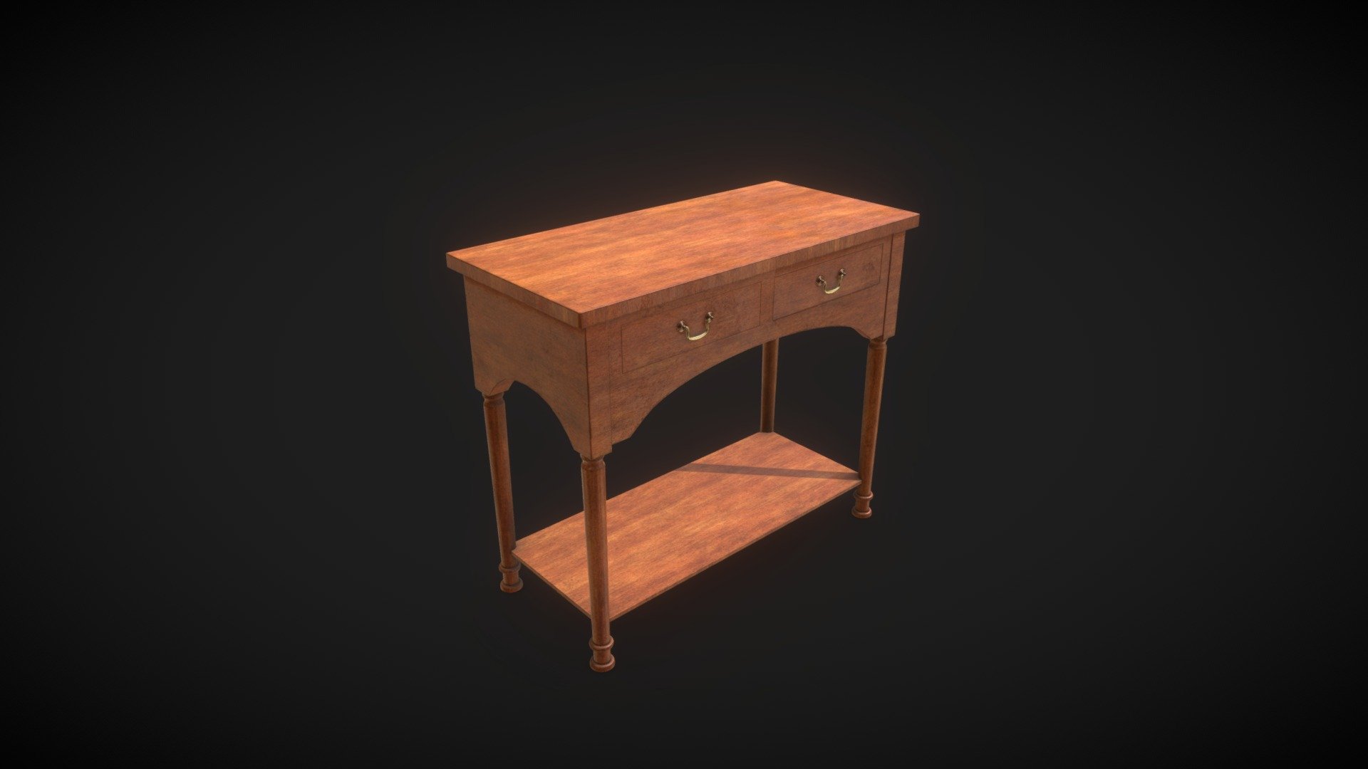 Sideboard Wood Table - Download Free 3D model by Marcos Silva ...