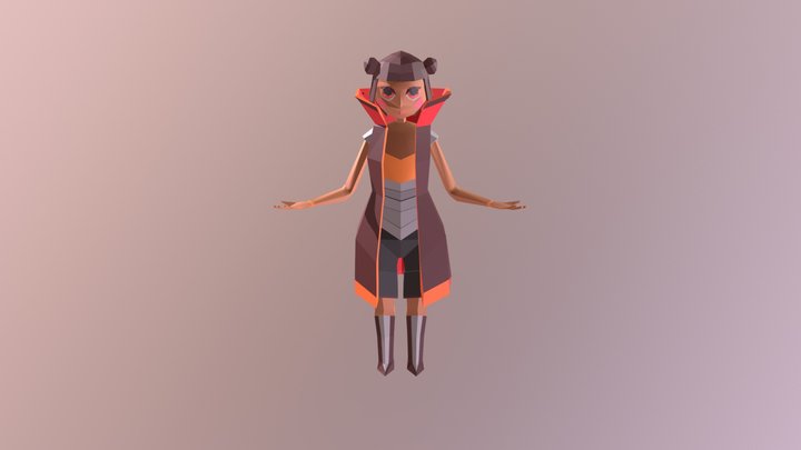 low poly human 3D Model