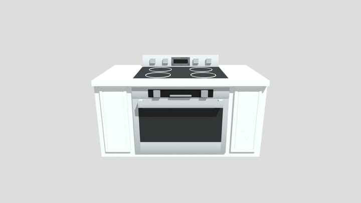Cabinet Oven Unit 1x2 3D Model